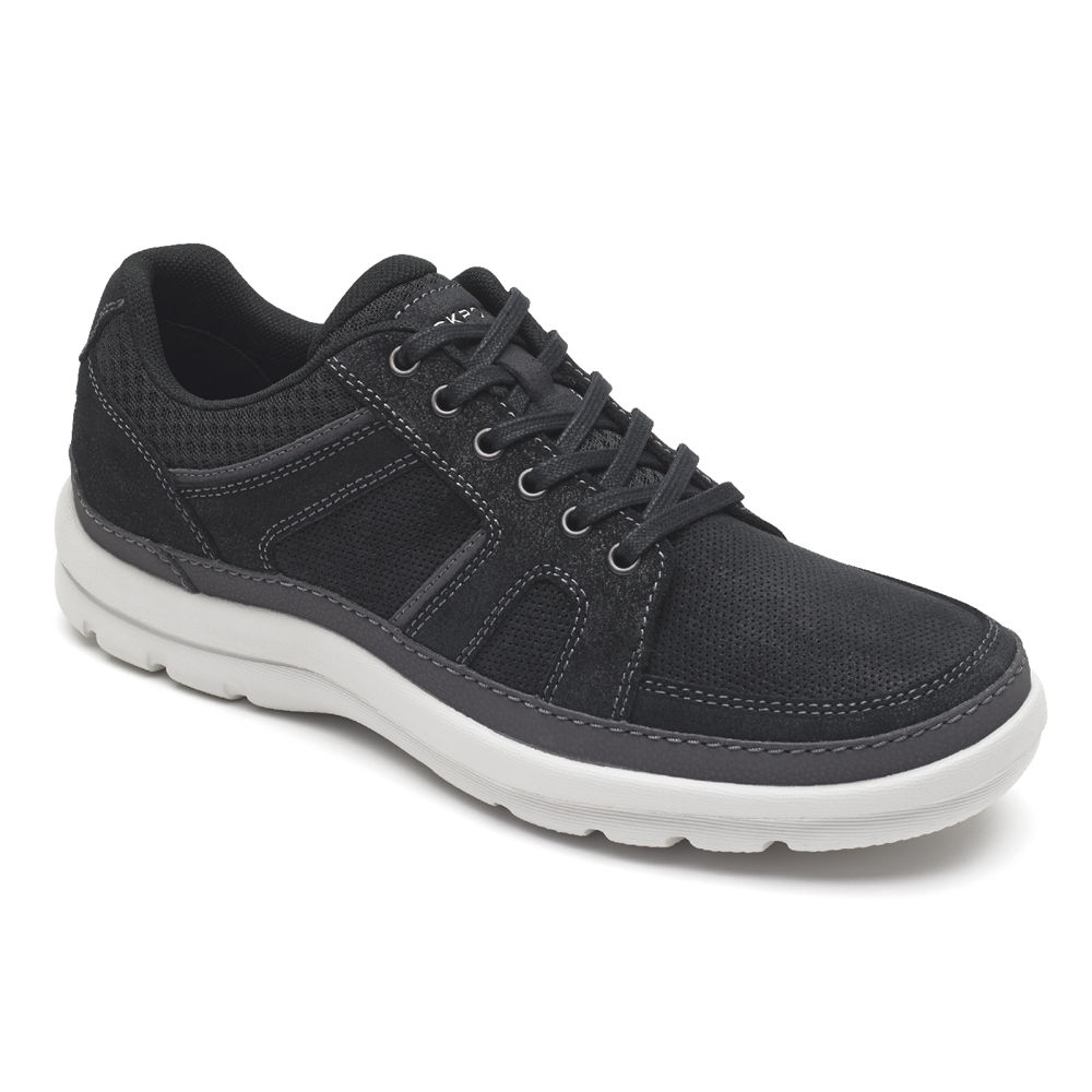 Tenis Rockport Homem Pretas - Get Your Kicks Mudguard Blucher - 20348LQUZ